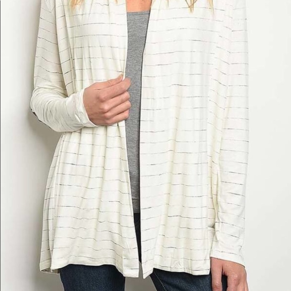 Grey stripe cardigan